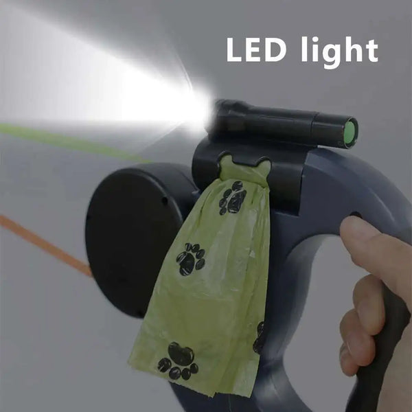 Dual Dog Leash with Flashlight
